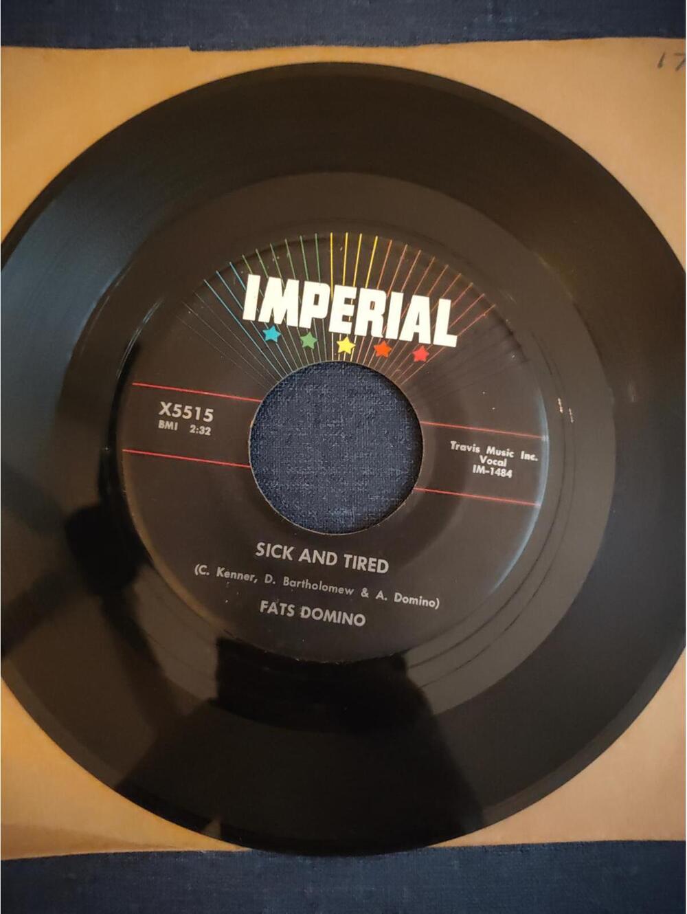Fats Domino -  sick and tired/ No no -vintage 45 vinyl